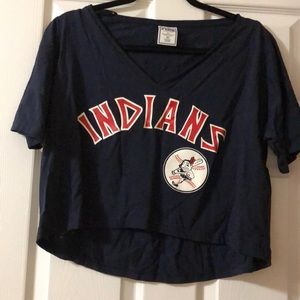 NWOT Cleveland Indians crop top